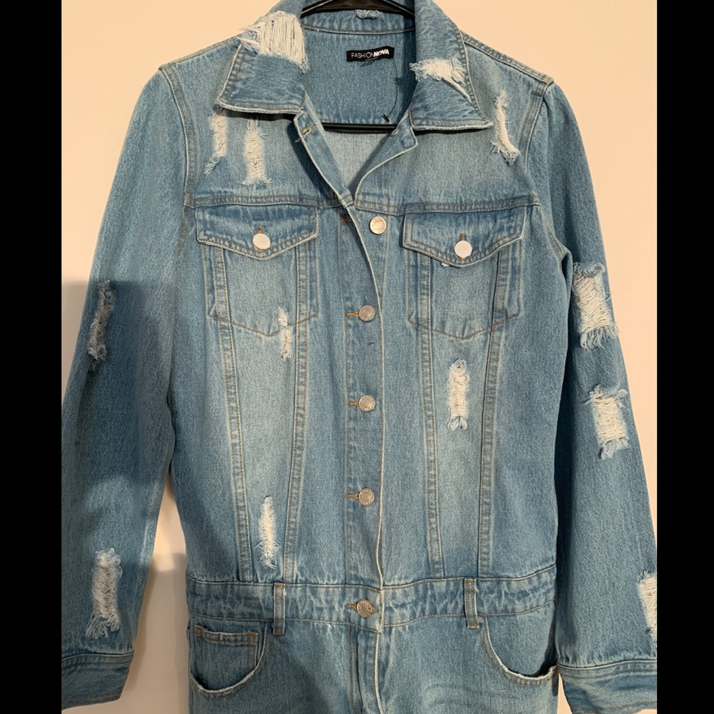 Fashion Nova Denim Jumpsuit